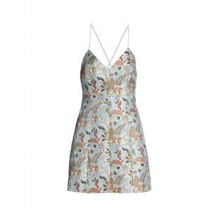 Alice + Olivia Tayla Floral Jacquard Structured Minidress Size 8. VGUC